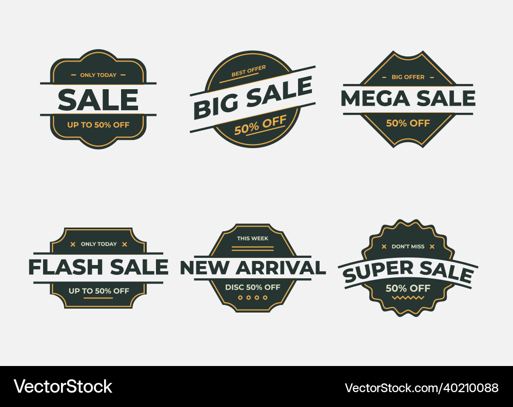 Set of badge or logo design element collection Vector Image