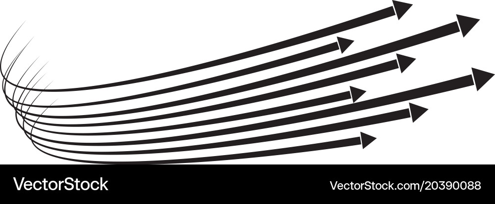 Set of isolated speed lines the effect Vector Image