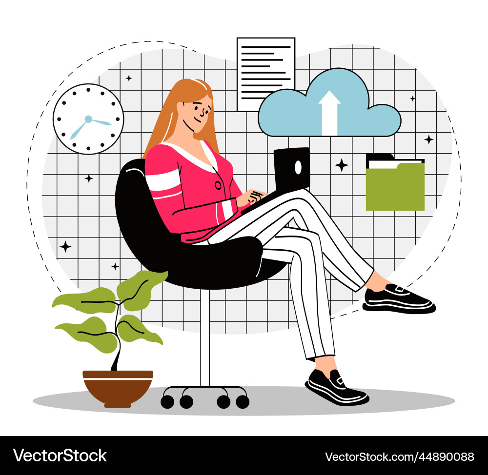 Sharing files online Sharing files online vector image