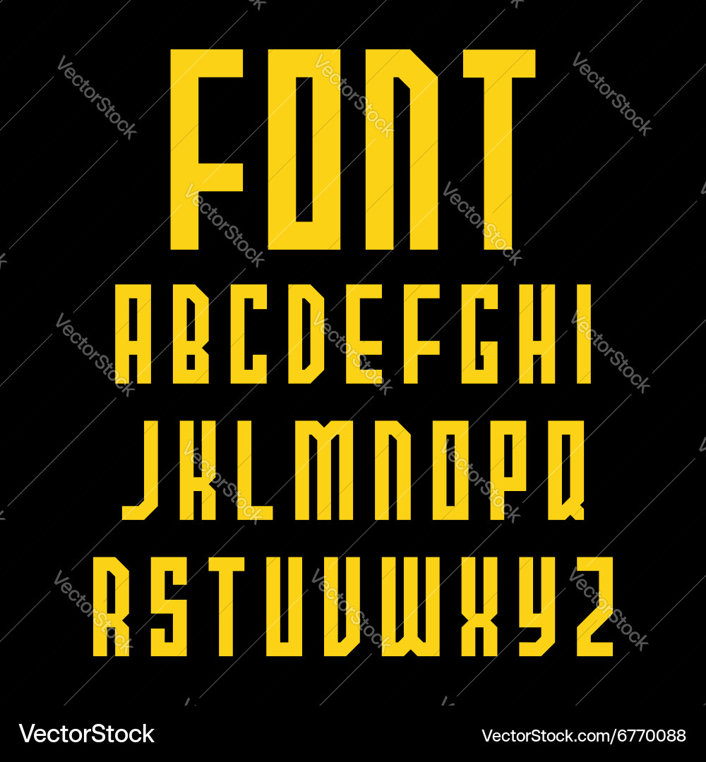 Simple font design vector image