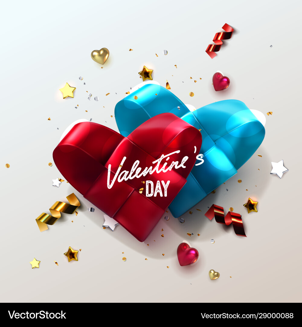 Valentinstag Paar gewebte Herzen Valentinstag Paar gewebte Herzen vektorbild
