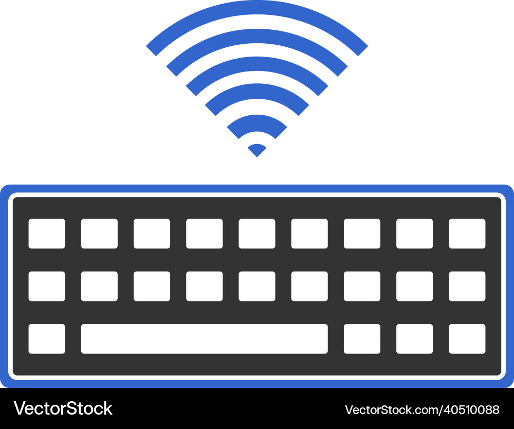 Wireless keyboard icon design Wireless keyboard icon design vector image