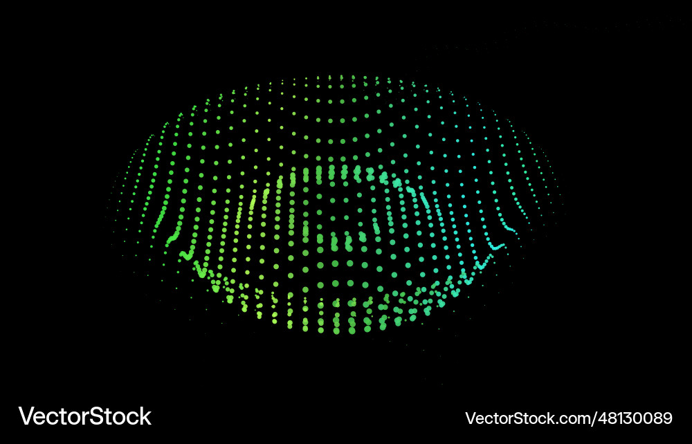 Abstract waveform net pulsating hole dots nodes vector image