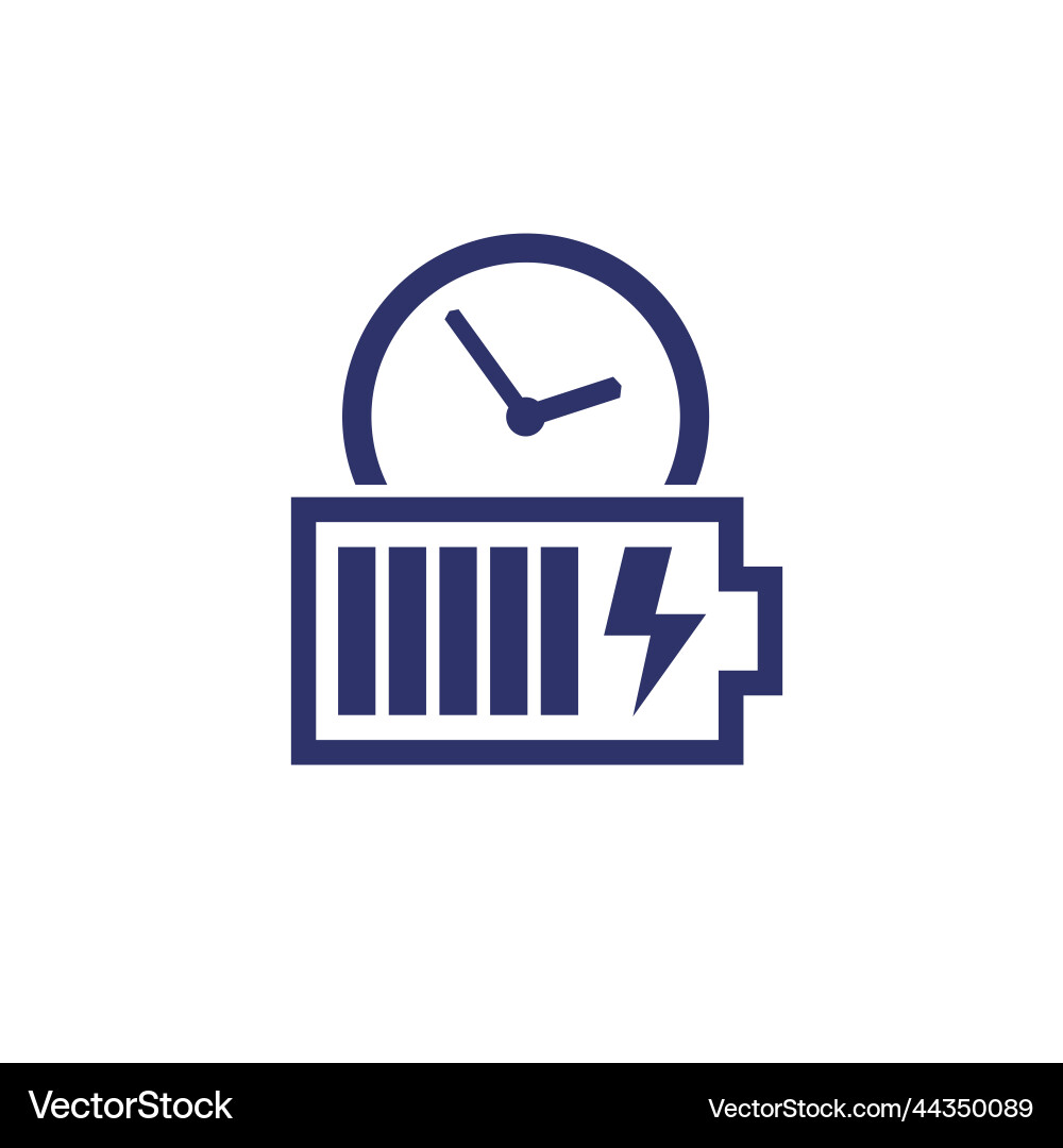 Battery charging time icon Vector Image