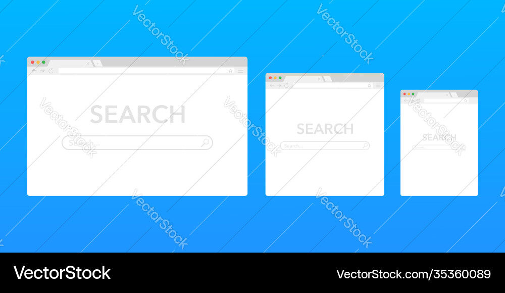 Browser window or web Browser window or web vector image