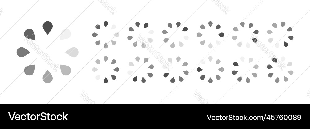 Circular loading buffering icons Circular loading buffering icons vector image