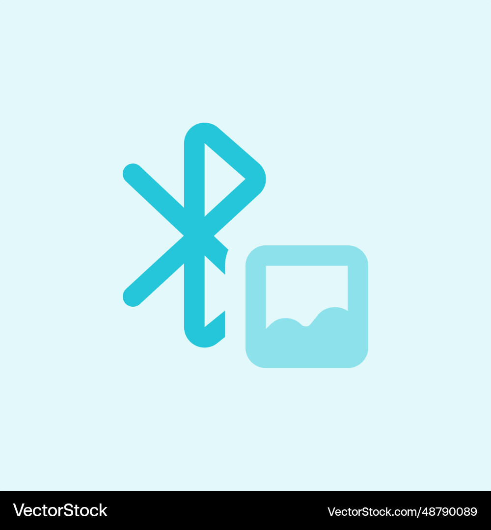 Easy way to sharing images with bluetooth vector image