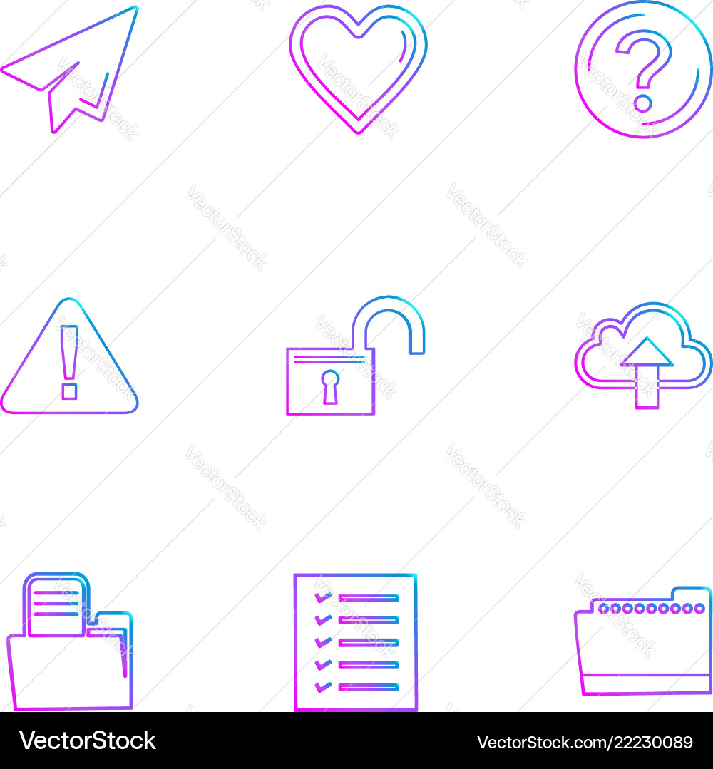 Folder files directory search code eps icons vector image
