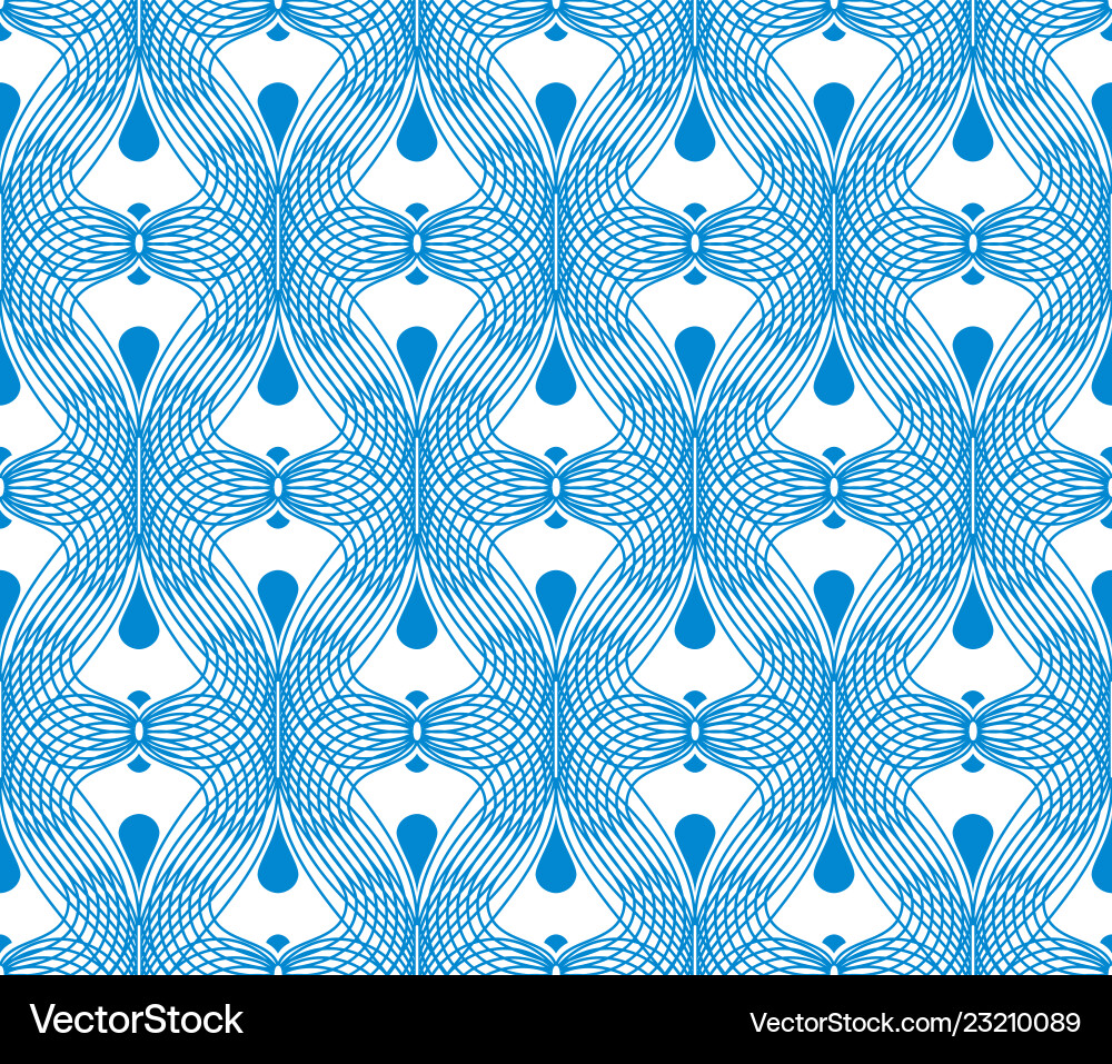 Geometric abstract seamless pattern linear motif vector image