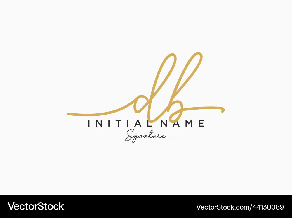 Initial db signature logo template hand drawn Initial db signature logo template hand drawn Vector Image