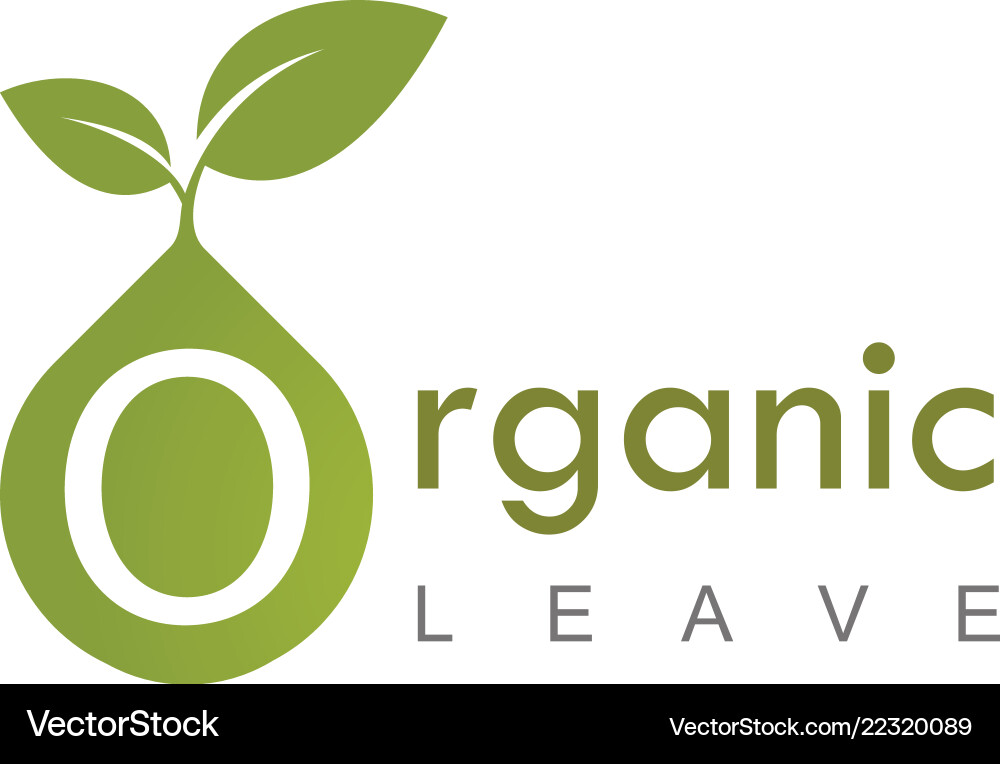 Leaf organic logo Royalty Free Vector Image - VectorStock