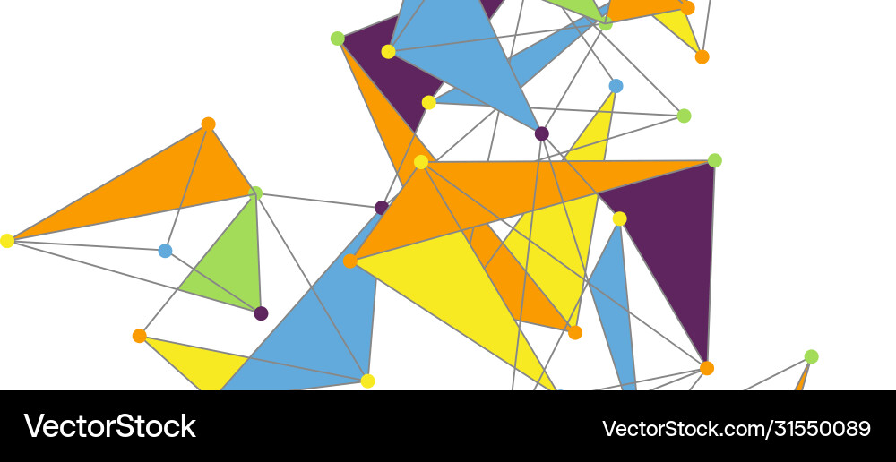 Line points connections triangular technology Line points connections triangular technology Vector Image