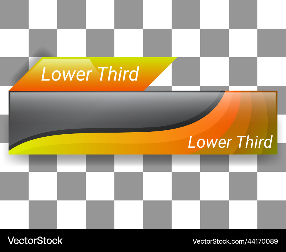Lower third banner template user interface stripe Vector Image