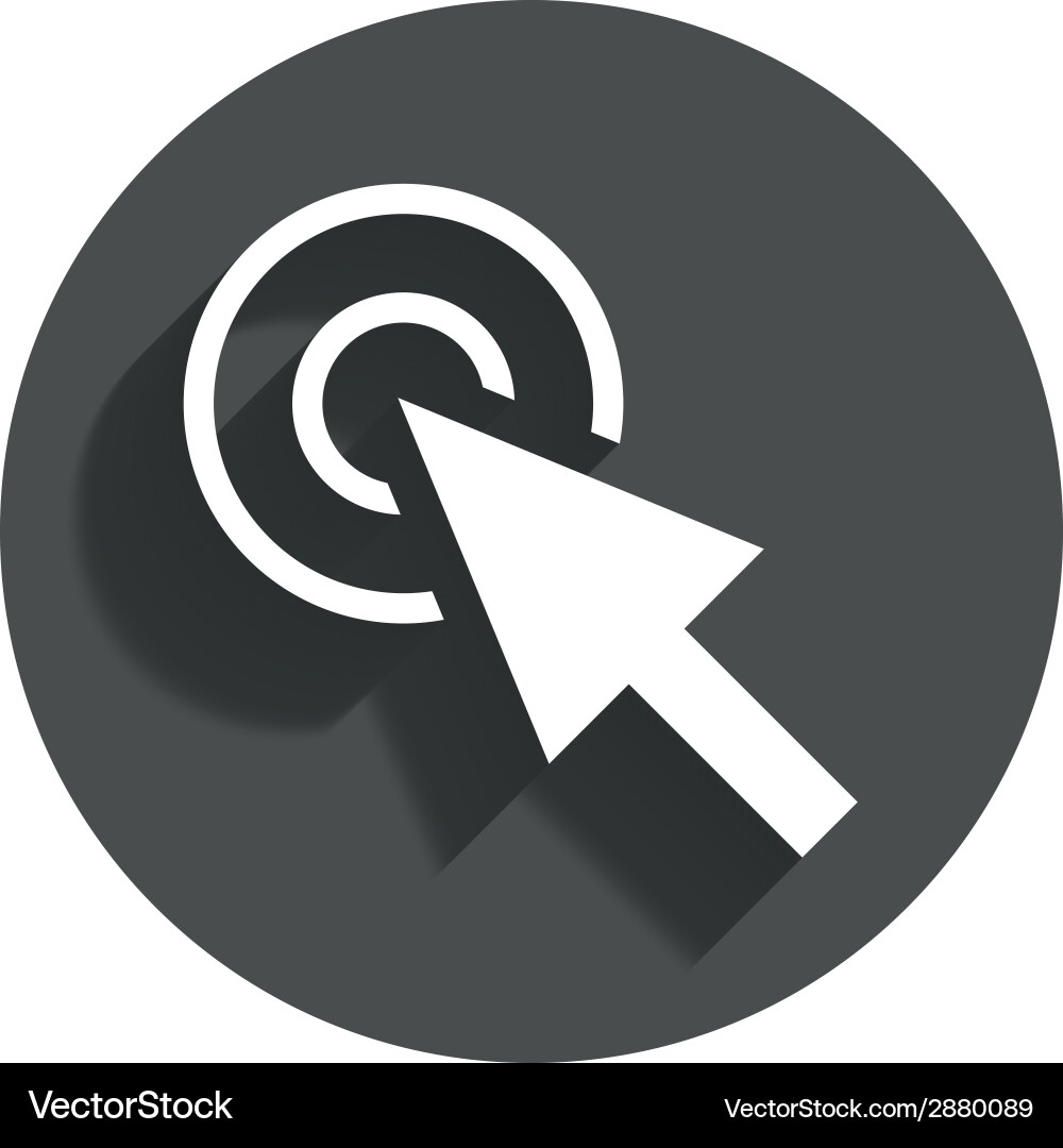 Mouse Pointer Icon - Circular Cursor vector image