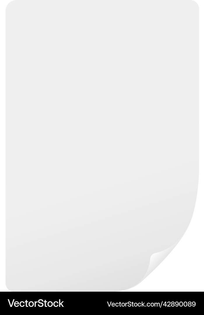 Peeled corner note mockup realistic blank sticker Peeled corner note mockup realistic blank sticker vector image