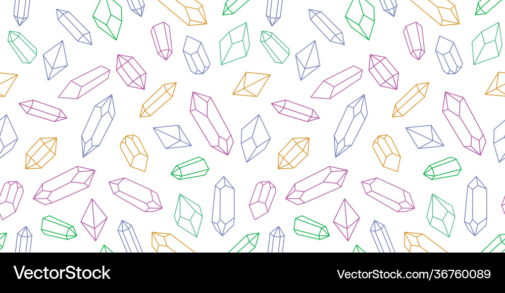 Seamless crystal repeat pattern background Vector Image