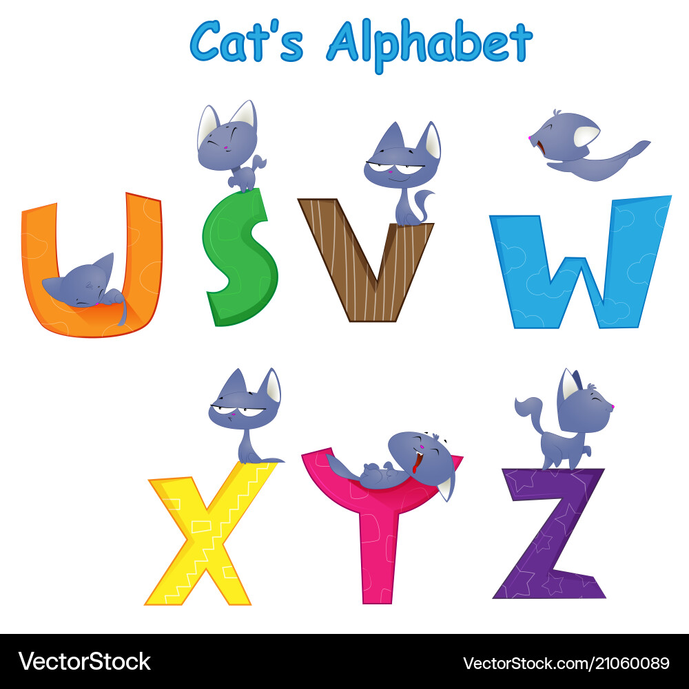 Set of english alphabet Set of english alphabet vector image