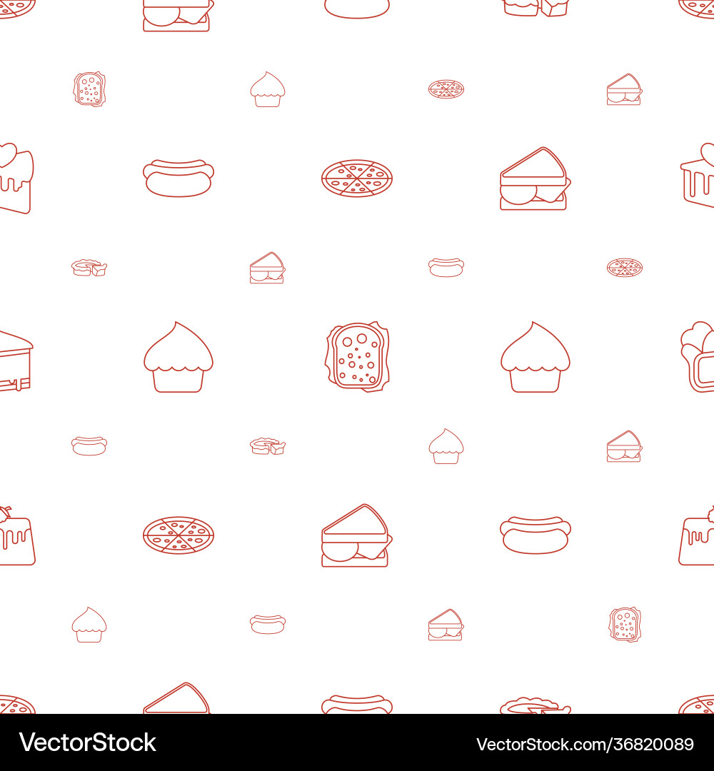 Slice icons pattern seamless white background vector image