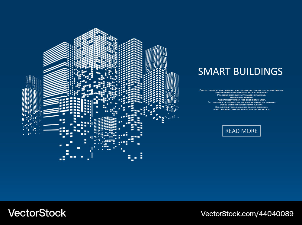 Smart building concept design Smart building concept design vector image