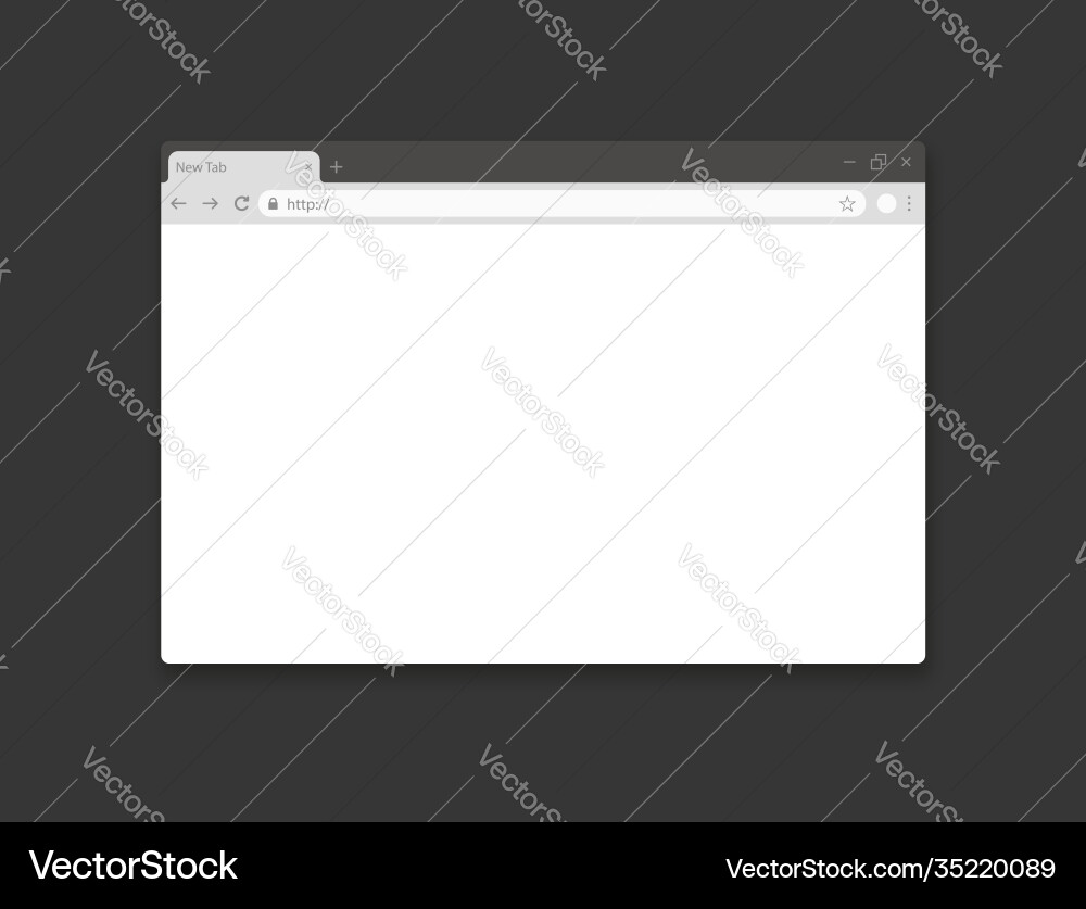 Template empty web browser page Vector Image