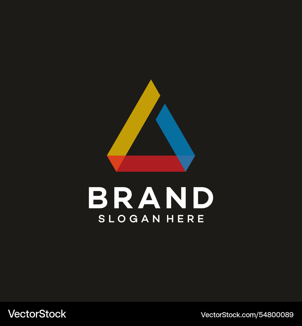 Three elements triangle symbol abstract business Three elements triangle symbol abstract business vector image