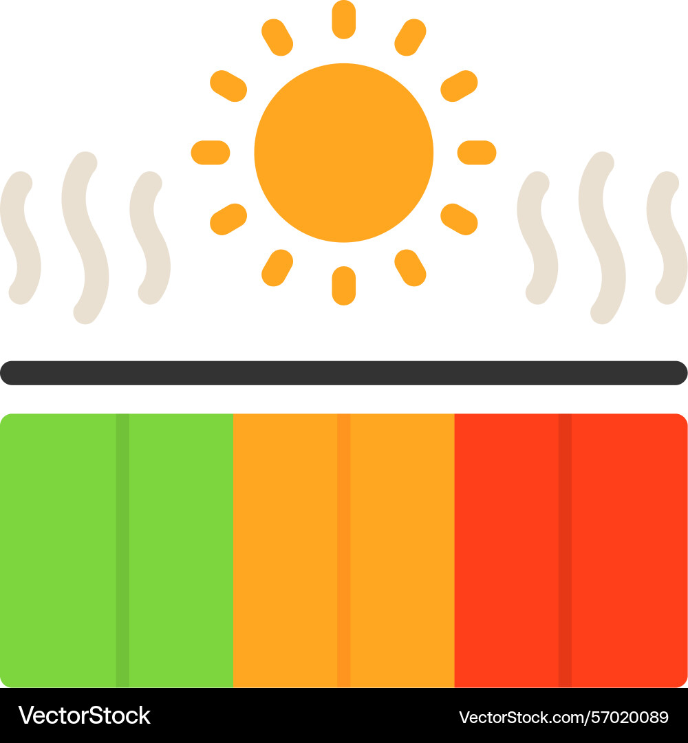 Uv index flat style icon design Vector Image