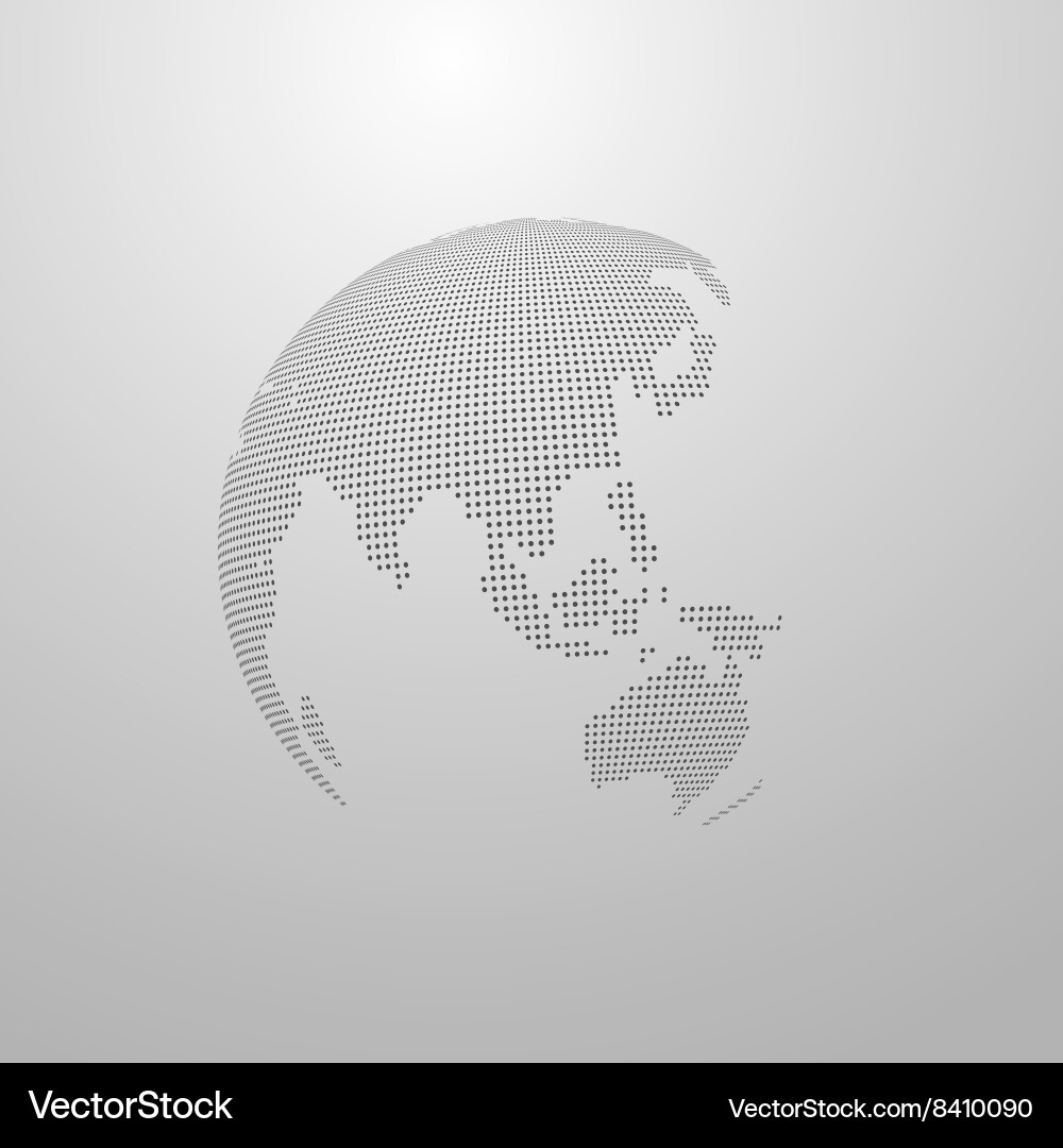 A world globe map Royalty Free Vector Image - VectorStock