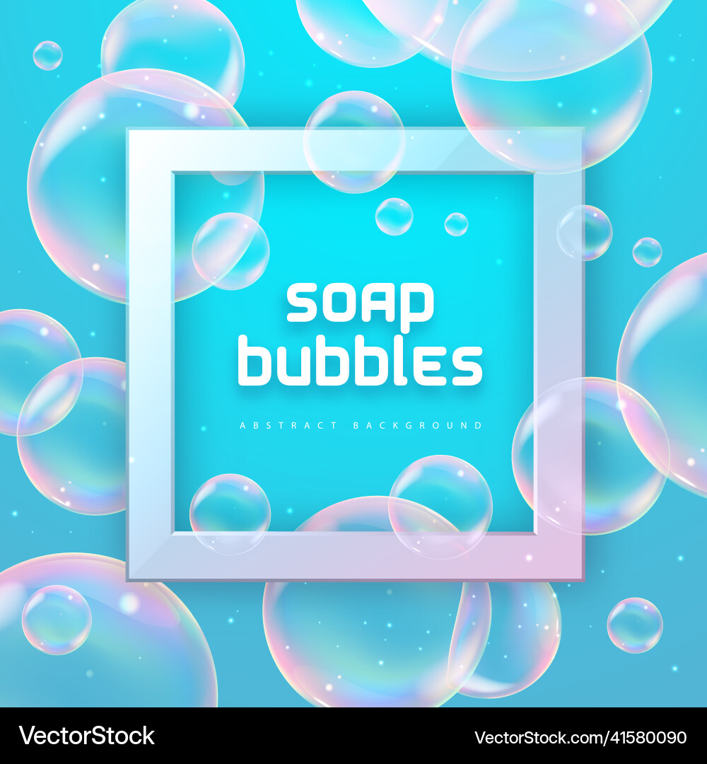 Abstract background with realistic soap bubbles Abstract background with realistic soap bubbles vector image