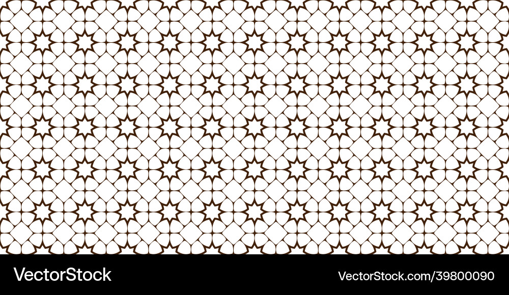 Arabic Star Pattern - Seamless Vector Image