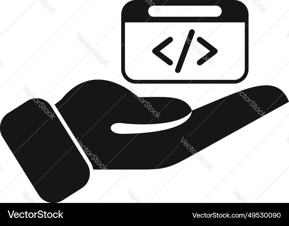 Care api code icon simple gear hosting Care api code icon simple gear hosting vector image