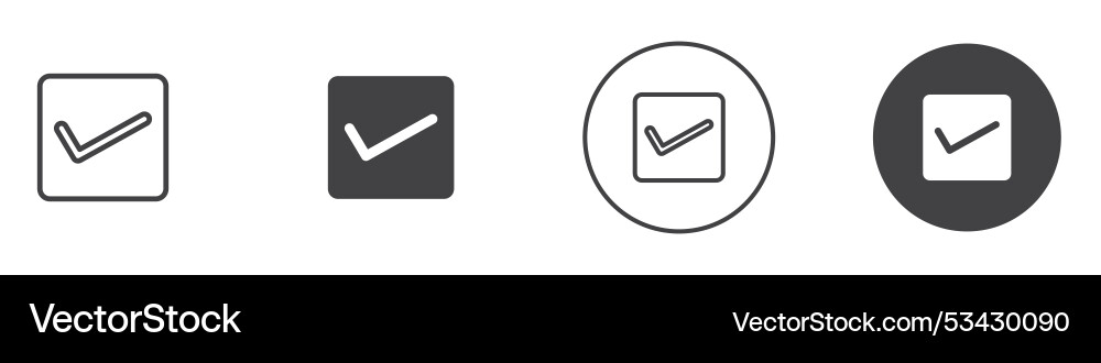 Checkbox icon thin line Vector Image
