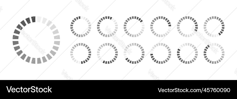 Circular Loading-Puffering-Symbole Circular Loading-Puffering-Symbole Vektorbild