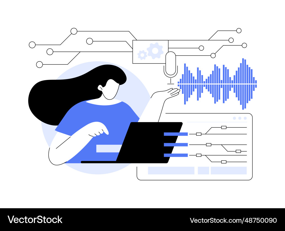 Computational linguist abstract concept Computational linguist abstract concept vector image