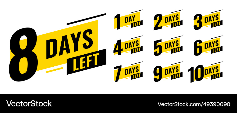 Countdown Timer - Day Left vector image