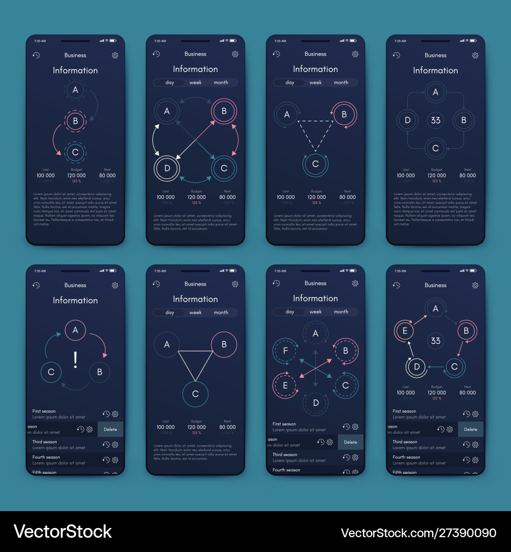 Different ui ux gui screens and flat web icons Different ui ux gui screens and flat web icons vector image