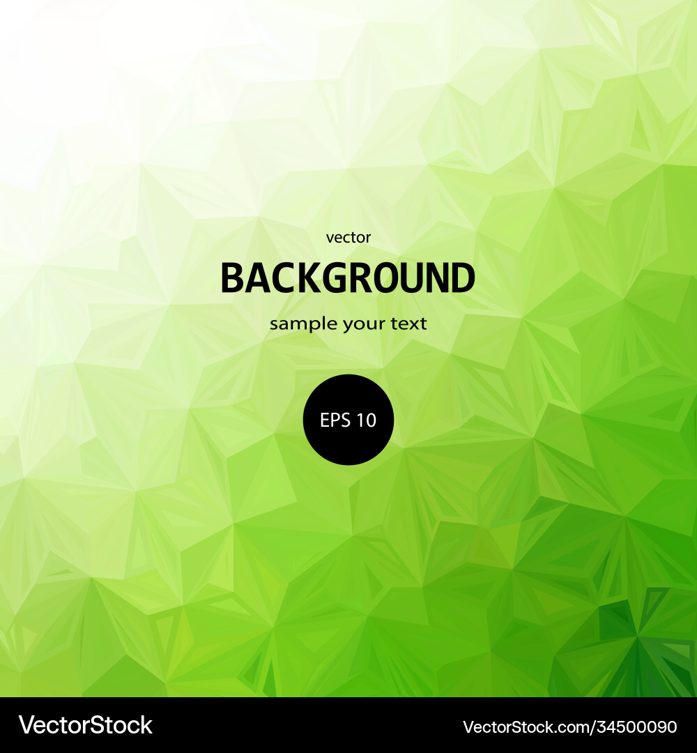 Green triangle template for presentation layout Vector Image