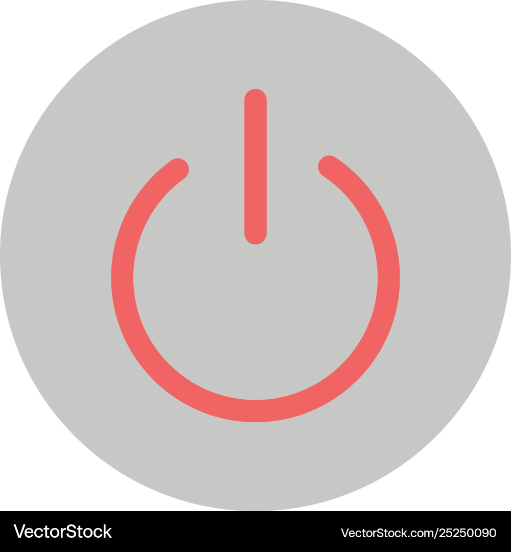 Interface on power ui user flat color icon Interface on power ui user flat color icon vector image