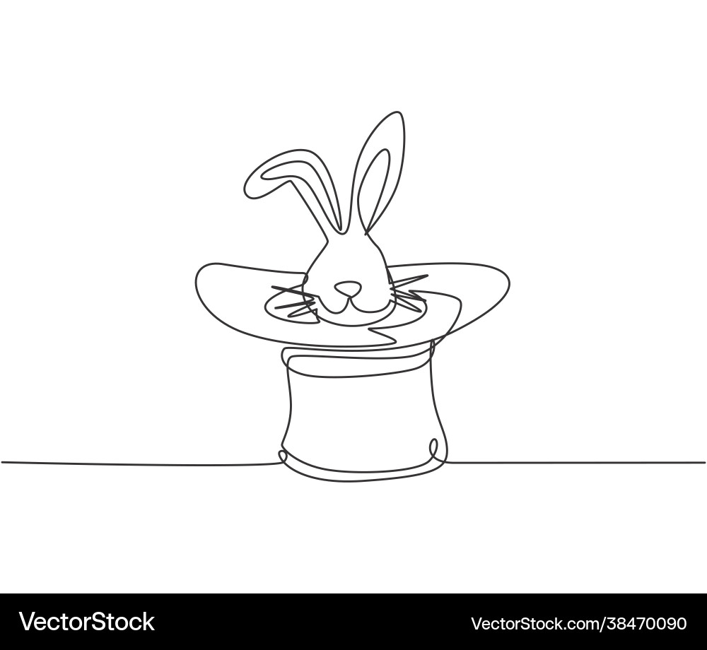 Magic Hat with Rabbit Royalty Free Vector Image