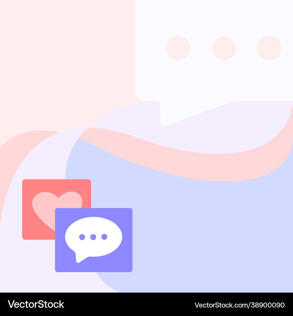 Message s drawing speech bubbles with heart Message s drawing speech bubbles with heart vector image