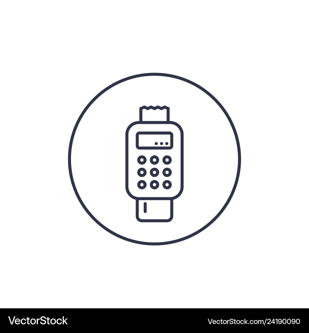 Point of Sale Terminal Icon Vector Image