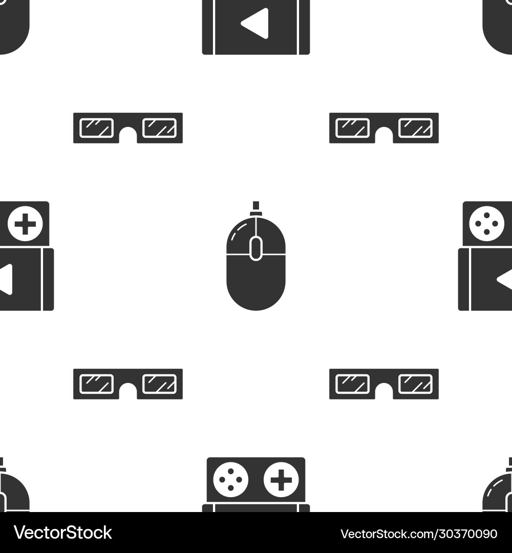 Set portable video game console computer mouse Set portable video game console computer mouse vector image