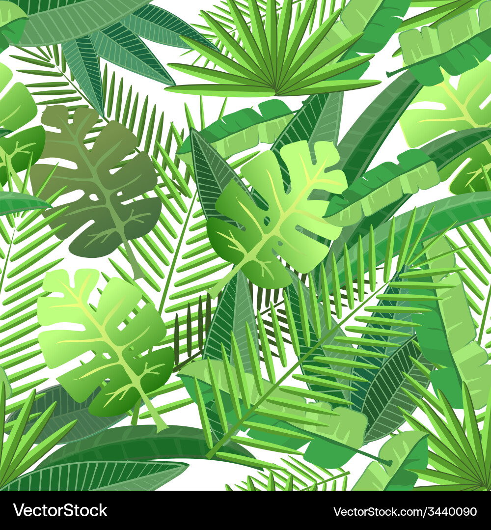 Tropical Leaf Pattern Vector Image
