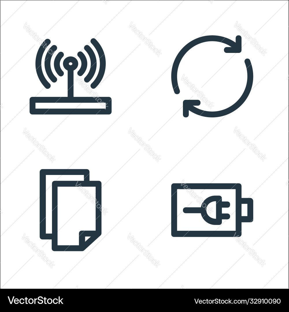User interface line icons linear set quality User interface line icons linear set quality vector image