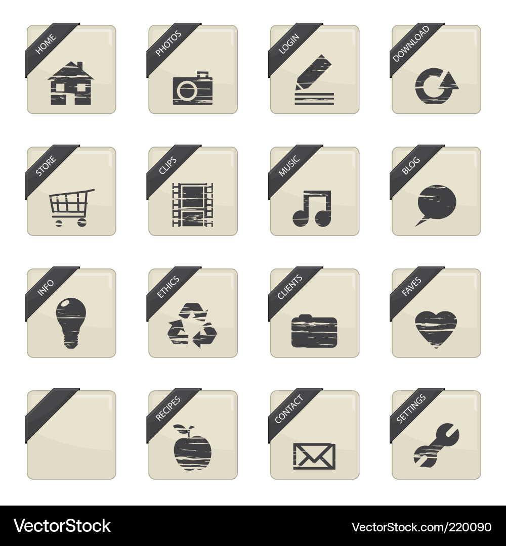 Web button badges Vector Image