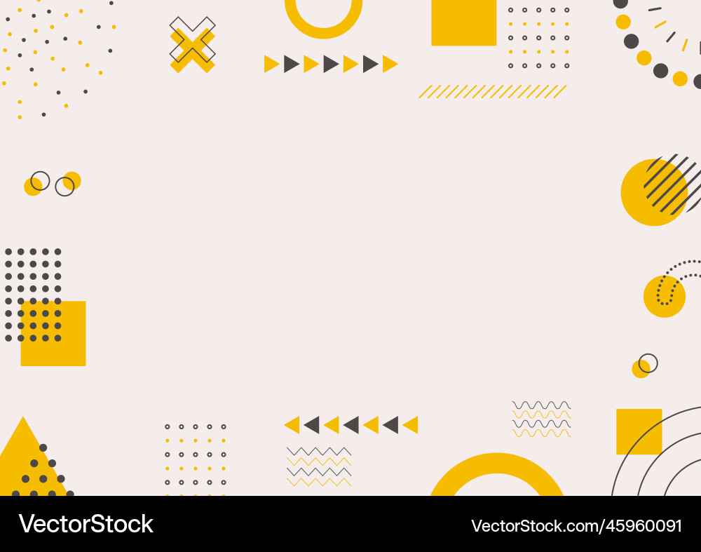 Abstract geometric background with memphis element Vector Image