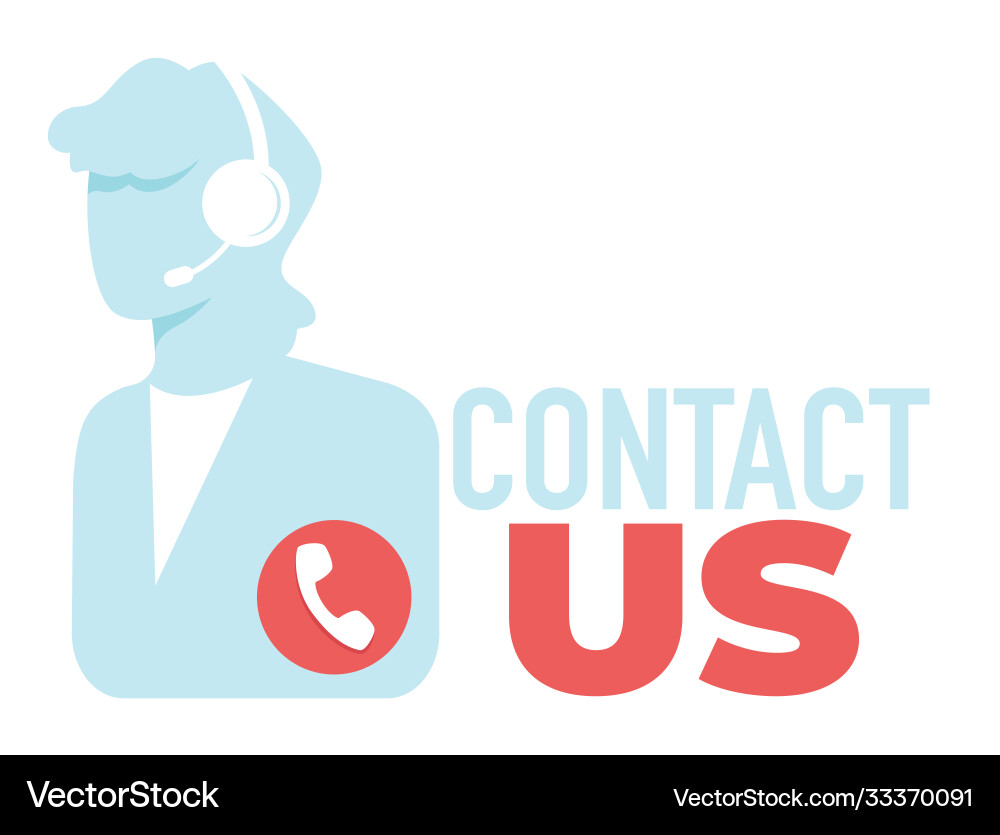 Call Center Support with Operator vector image