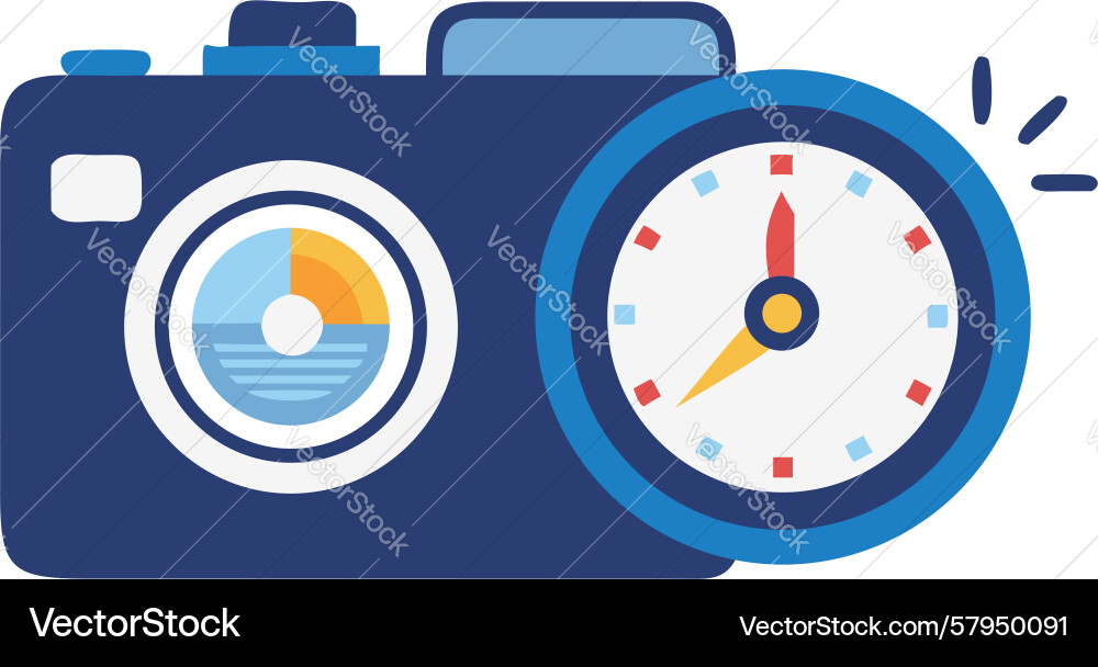 Camera Timer Icon - Self Portrait Mode Vector Image