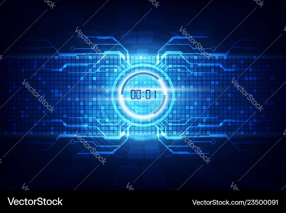 Futuristic Technology Countdown Timer vector image