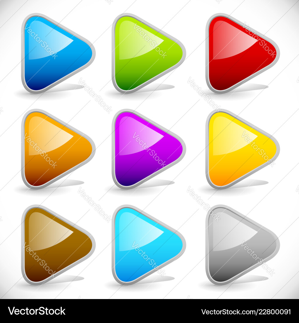 Generic right arrow set Generic right arrow set vector image
