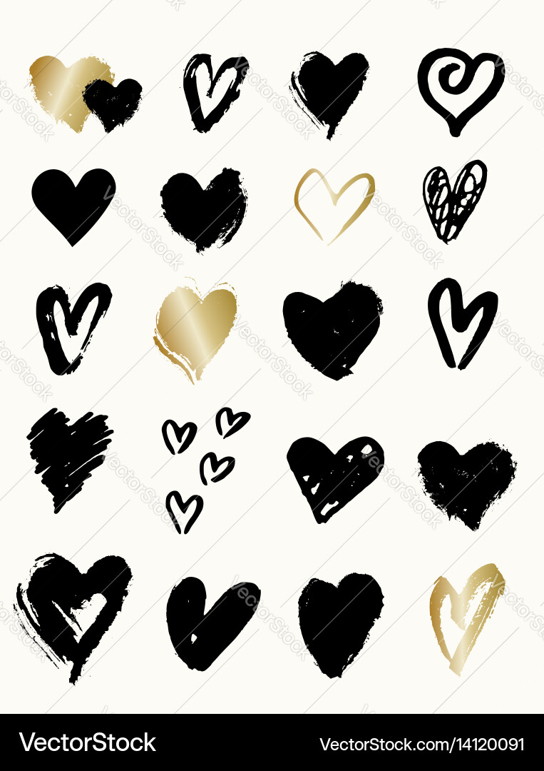 Black Brush Heart Vector Images (over 18,000)
